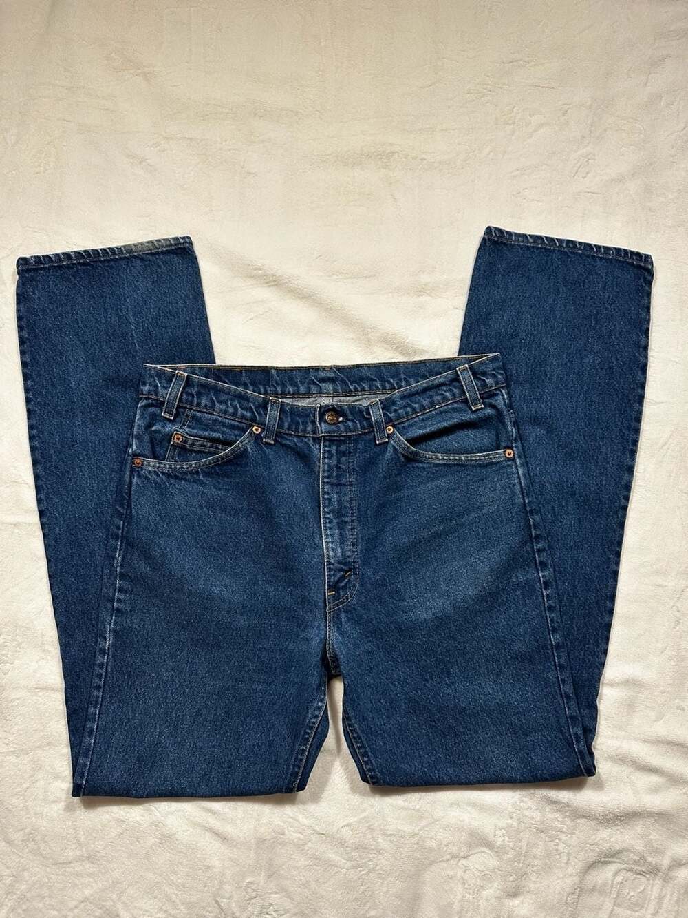 Vintage late 80s-90s Levi's 575 Orange Tab Straight Leg Denim Jeans